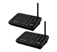 Interphone Sans Fil, Système d'interphone sans fil longue portée de 1 mile for les bureaux d'affaires à domicile, pièce, communiquez(2 Unit Black)