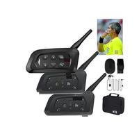 Interphone sans fil, V4C PLUS + V6C PROx2 Football 3 Arbitre Interphone Casque 1200M Football Full Duplex Conférence Interphone + Sac À Main