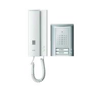 Interphone Schneider Electric complet pour deux ménages argenté