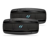 INTERPHONE Shape - Dual Paquet - Système de Communication Moto Bluetooth, Passager à Passager, Contrôle du Bruit, Jusqu'à 12 Heures, Radio FM, MP3, GPS, IP67, Universal