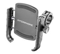 INTERPHONE SMCRAB24 - Support Universel Anti-Vibration pour Guidon Moto - Aluminium - Orientable à 360 pour Guidon Rond de diamètre 16/30 mm