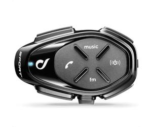Interphone Sport - Un Paquet - Système de Communication Moto Bluetooth, Jusqu'à 4 Riders, Portée 1.2 Km, Contrôle du Bruit, Jusqu'à 20 Heures, Radio FM, MP3, GPS, IP67, Universal