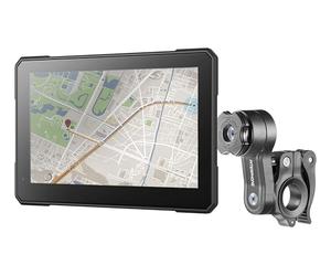 INTERPHONE SYNC70 Essential 7" Écran - Connexion Wi-FI et Bluetooth pour Lier Votre Smartphone - Musique et GPS Moto - avec Support QUIKLOX Inclus - Certifié IP66