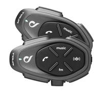 Interphone Tour HD - Double Casque Moto Écouteurs Stéréo Haute Fidélité 40 mm, 4 Motocyclistes, Distance 1.5 Km, Autonomie 25 Heures, Fast Charge, TFT, étanche IPX67