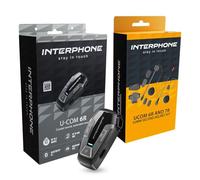 Interphone U-COM 6R - Intercom Moto Solo avec Kit pour Deuxième Casque, Communication Bluetooth 5.1 Jusqu’à 1 km pour GPS et Appels, Autonomie 15h, Étanche IP67