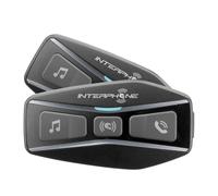 Interphone UCOM4 - Dual Paquet - Système de Communication pour Casque Moto Bluetooth 5.0, 4 Motos, Distance 1 km, autonomie jusqu'à 15 Heures, MP3, GPS, étanche IP67, Universel