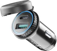 Interphone USB-A and USB-C Adaptateur 12V pour allume-cigare, noir