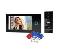 Interphone vidéo, appareil portatif, sans appareil portatif, APPOS, couleur, LCD 7", écran tactile, menu OSD, WI-FI + APP pour téléphone, contrôle de portail, RFID, noir Orno