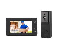 Interphone vidéo avec écran couleur de 4,3 Pouces Objectif Grand Angle de 170° Microphone Salut Fi Mode Jour Nuit Interphone Vidéo Résistant à l'eau pour la Maison