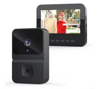 Interphone vidéo bidirectionnel avec objectif grand angle de 85 degrés, notification immédiate, aucune application requise, alertes push en temps réel, écran IPS de 43 pouces, sécurité améliorée