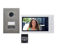 Aiphone Kit portier vidéo JVS1F - Écran 7'' - Platine encastrée - 130441