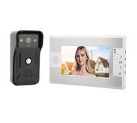 Interphone Vidéo Filaire, Système D'interphone Vidéo avec écran LCD TFT Couleur 7 Pouces, Prise en Charge de la Vision Nocturne Infrarouge, Contrôle électronique du Verrouillage, 25(Prise UE)