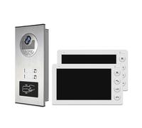 Interphone Vidéo for 2 Appartements avec Déverrouillage par Carte RFID, Système De Visiophone 7 Pouces À 4 Fils