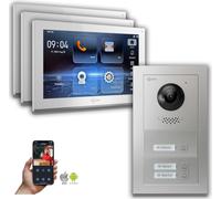 Interphone vidéo Goliath IP : 10 pouces 3-famille, Smartphone App, Argent : Boîte de montage en surface : 10 pouces en blanc : 4er POE connexion via : 4er POE choix du moniteur : 10 pouces en blanc bo