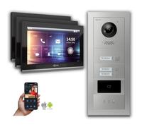Interphone vidéo Goliath IP : 10 pouces 3 familles, RFID, affichage, argent : 10 pouces en noir : Boîte de montage en surface : Connexion POE 4 par: : 4 choix de moniteur POE : 10 pouces en noir Boîte