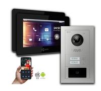 Interphone vidéo Goliath IP : 7 pouces 2 maisons familiales, RFID, argent : Boîtier en saillie : 7 pouces en noir : Connexion POE 4 par: : 4 choix de moniteur POE : 7 pouces en noir Boîtier de montage