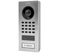 Interphone Vidéo IP Wifi D1101V - Portier Vidéo Édition Compacte 1 Bouton d'Appel et Vision Nocturne - Contrôle l'Accès à votre Domicile - Détecteur de Mouvement - Accessoires Inclus - Inox - Doorbird