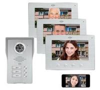 Interphone vidéo IP WiFi ELRO DV477IP3 - 3 familles Gris G
