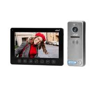 Interphone vidéo pour une famille Vibell NOVEO ORNO OR-VID-EX-1057/B, couleur, écran plat LCD 7", contrôle automatique de la porte, fonction interphone, 12 sonneries, IP65, noir/gris
