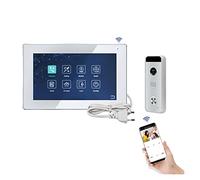 Interphone vidéo Tuya 10 pouces for écran tactile domestique porte téléphone sonnette vidéo multilingue avec contrôle d'accès à distance(J-B6-M121BA)