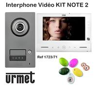 Interphone video URMET KIT NOTE 2 mains libre - Contrôle d'accès - URMET 1723/71