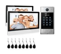 Interphone Vidéo Wi-FI 4 Fils, Écran Tactile 10 Pouces 1080p, Application, Carte Magnétique, Déverrouillage en 1, Tuya Audio Bidirectionnel(2M1D)