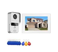 Interphone vidéo WiFi 1080P, 7 Pouces, Application for Maison Intelligente, visiophone sans Fil, système de contrôle d'accès RFID for Villa et Appartement