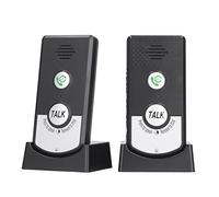 Interphone Vocal sans Fil, 1000M Sonnette Intelligente à 2 Voies Système d'appel d'infirmière à Communication bidirectionnelle (Noir)