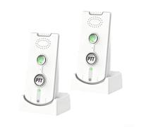 Interphone vocal sans fil avec conversation bidirectionnelle, portée de 1000 m pour maison villa, mince, 18 mm, puissance 2000 mAh pour soins aux personnes âgées, blanc
