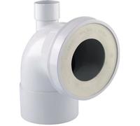 INTERPLAST Pipe WC courte coudée 90° femelle avec piquage