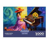 Interprétation au Piano Puzzle 1000 Pièces Adultes Enfants intéressant Puzzles 1000 Pièces Peinture Art Décor À La Maison 70x50cm/1000pcs