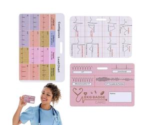 Interprétation ECG - Référence infirmière Interprétation ECG | Guide d'étude cardiaque ECG 3X Valeur de laboratoire, accessoires cliniques pour télémétrie ER ICU RN