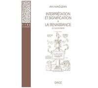 Interprétation Et Signification À La Renaissance - Le Cas Du Droit
