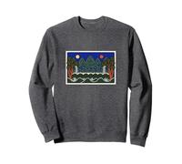 Interprétation moderne du design coréen du soleil et de la lune à cinq pics Sweatshirt