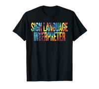 Interprète en Langue des Signes pour la rentrée Scolaire Tie Dye T-Shirt