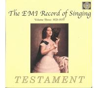 Interprètes divers - The EMI Record of singing - volume 3 : 1926-1939