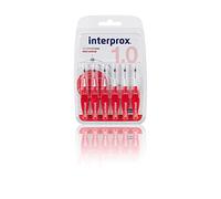 INTERPROX - Miniconique 1.0 - Brossettes Interdentaires - Fibres en Tynex - Rouge - Blister de 6 unités