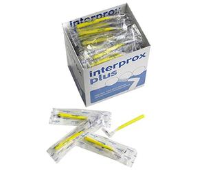 Interprox Plus boîte de 100 brossettes interdentaires (jaune).