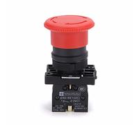 Interrupteur 1 pc 22mm champignon rouge arrêt d'urgence bouton poussoir NC N/C XB2-ES542 600V 10A