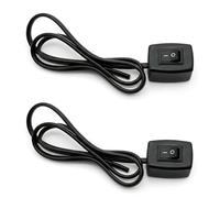 Interrupteur 12V, Interrupteur Voiture 12V On Off Auto-Adhésif, Interrupteur à Bascule SPST On-Off Pré-Câblé, Inter rupteur d'Alimentation Polycarbonate Voiture 75 cm Câble Noir 2 Pièces