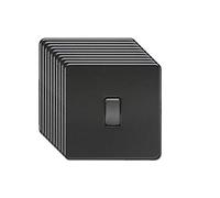 Interrupteur 2 voies sans vis 10 AX 1 G Noir mat avec bascule noire
