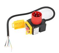 Interrupteur 250 V 3 phases, interrupteur de machine, interrupteur de sécurité, avec interrupteur d'arrêt d'urgence et câble de 160 cm, interrupteur électromagnétique, compatible KOA7