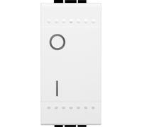 Interrupteur 2P 16 AX 250Vac 1module blanc Livinglight BTicino N4002N