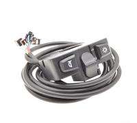 Interrupteur 3 en 1 pour guidon de scooter électrique pour vélo électrique et scooter électrique - Bouton de verrouillage ON/OFF, broche de commande d'accélérateur, 24 V/36 V/48 V, ABS noir, câble de