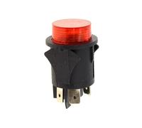 Interrupteur 4 cosses rouge poussoir - nettoyeur vapeur