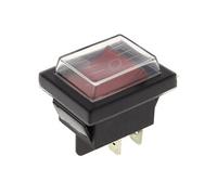 Interrupteur 4 cosses rouge protege - nettoyeur vapeur