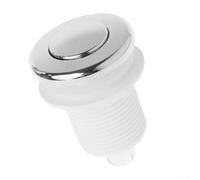 Interrupteur à air comprimé ON/OFF 32 mm pour baignoire spa bonde d'évier avec revêtement chromé, ABS et acier inoxydable, joint en silicone, blanc