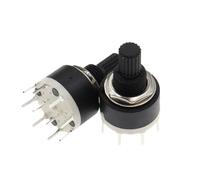 Interrupteur à bande rotative en plastique SR16, 16MM, 2 pôles, 3, 4 positions, 1 pôle, 5, 6, 8 positions, longueur de la poignée, 15MM, 5 pièces(2 Pole 4)