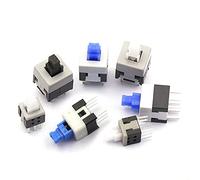 Interrupteur à bascule 10PCS / LOT 5.8 * 7 5mm Auto-verrouillage Push Tactile Power Micro Switch Kit 6 Pin Button Switches(10pcs 5.8x5.8mm,UNLOCK)