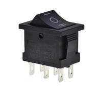 Interrupteur à bascule 2 pièces 10 A 250 V noir rouge bouton de contrôle de la vitesse du vent interrupteur à bascule 3 positions interrupteur SPDT 3 broches for sèche-cheveux(5PCS ONOFFON)